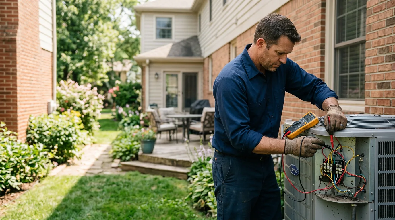 HVAC technician working near Raisin City, CA